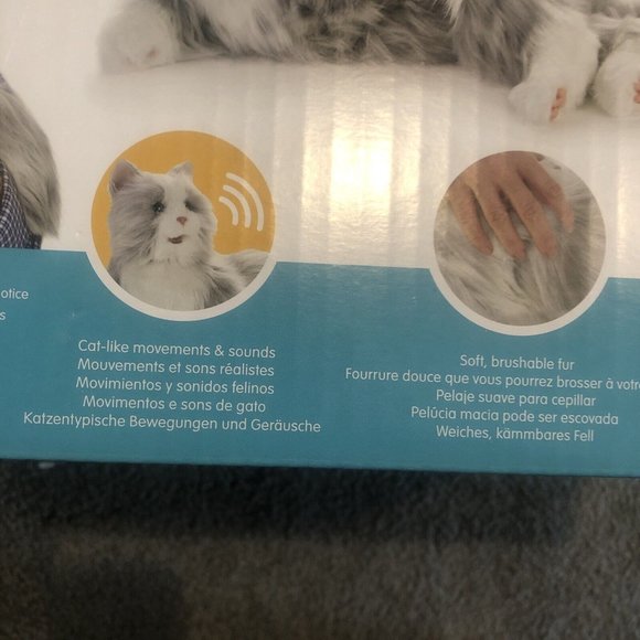 Ageless Innovation Joy For All Companion Pets, Silver Cat, Battery Powered, NEW - Picture 2 of 8